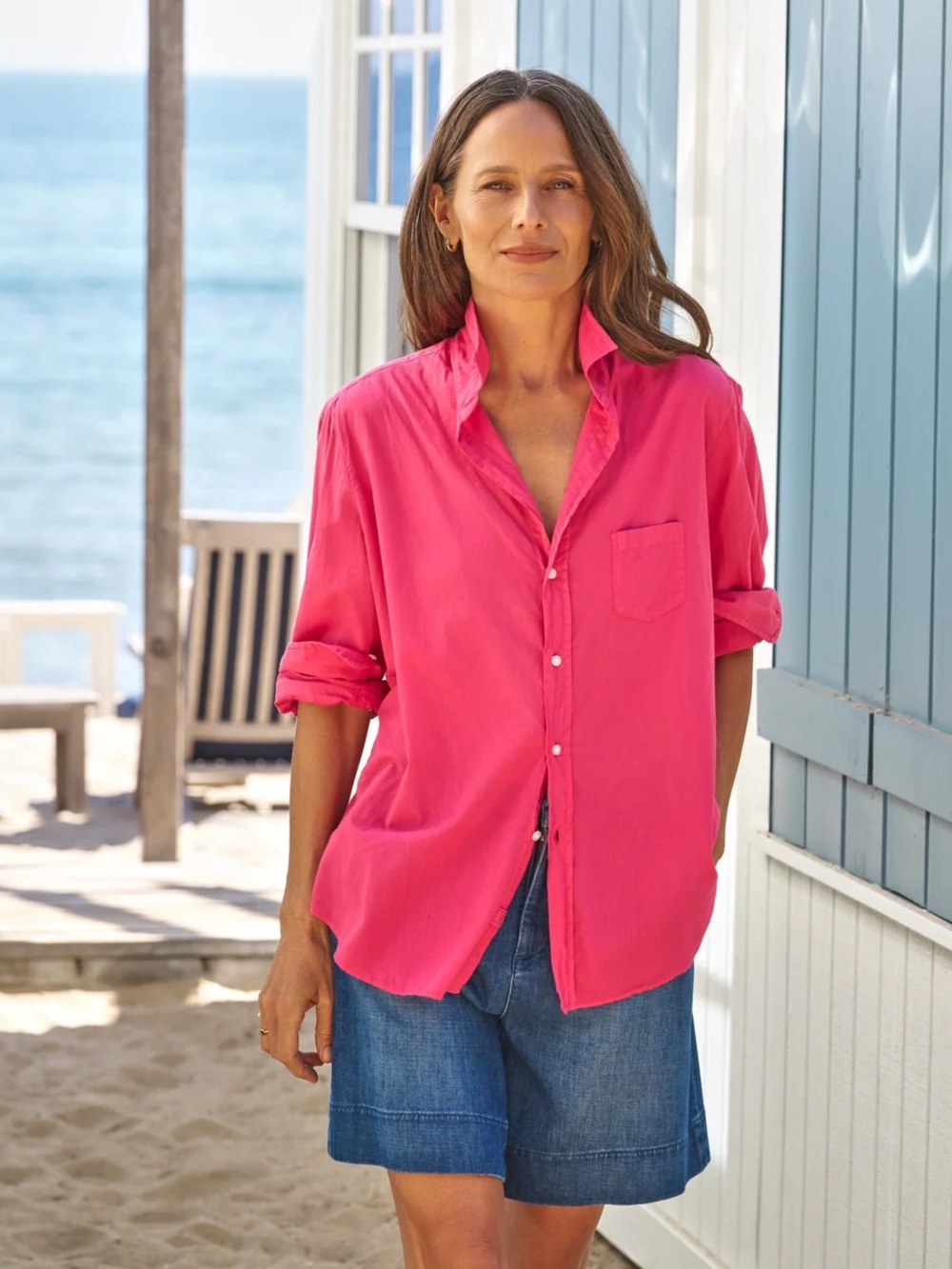 Frank & Eileen Raspberry Pink Button-down, Small